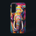 elephant painted in bright colors samsung galaxy s21 case<br><div class="desc">Animal themed design</div>
