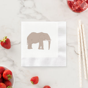 Elephant Painting African Safari Napkins