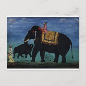 Elephant Painting Postcard by Honeysuckle_Sweet at Zazzle