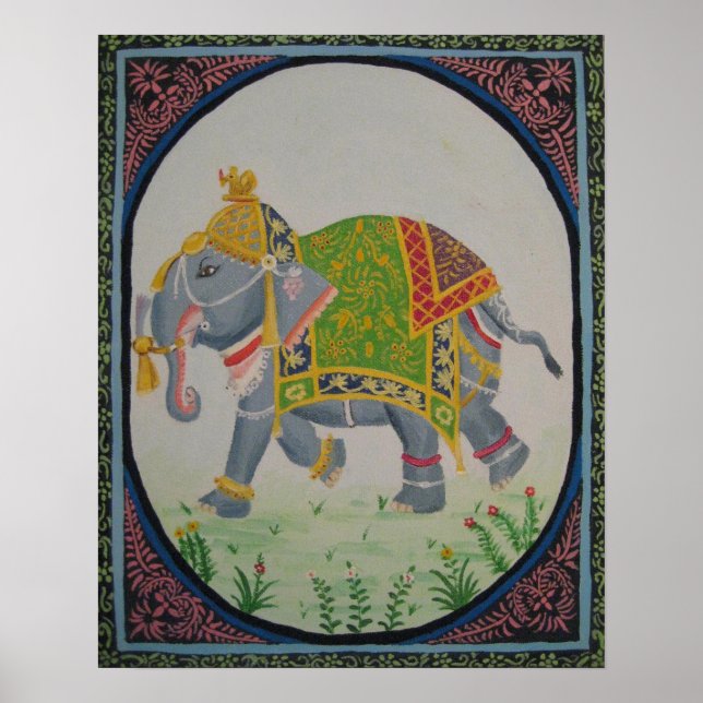 Elephant Painting Poster (Front)