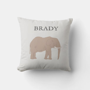 Elephant Painting Safari Illustration Throw Pillow