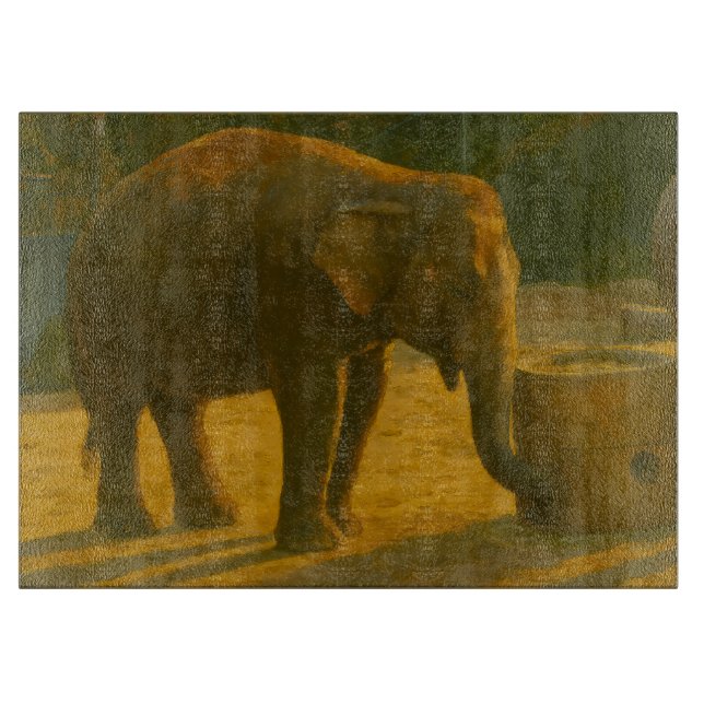 Elephant Pair in Sanctuary Setting Cutting Board (Front)