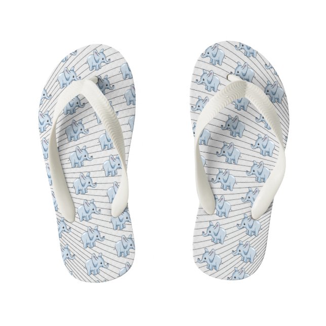 Elephant Pair of Flip Flops (Footbed)