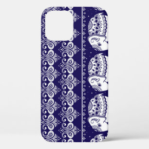 Elephant, paisley: tribal vintage pattern. iPhone 12 case