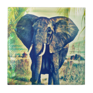 Elephant Palms Tile