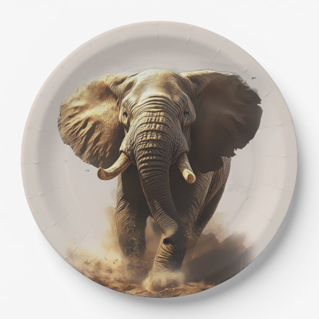 Elephant Paper Plates (Front)
