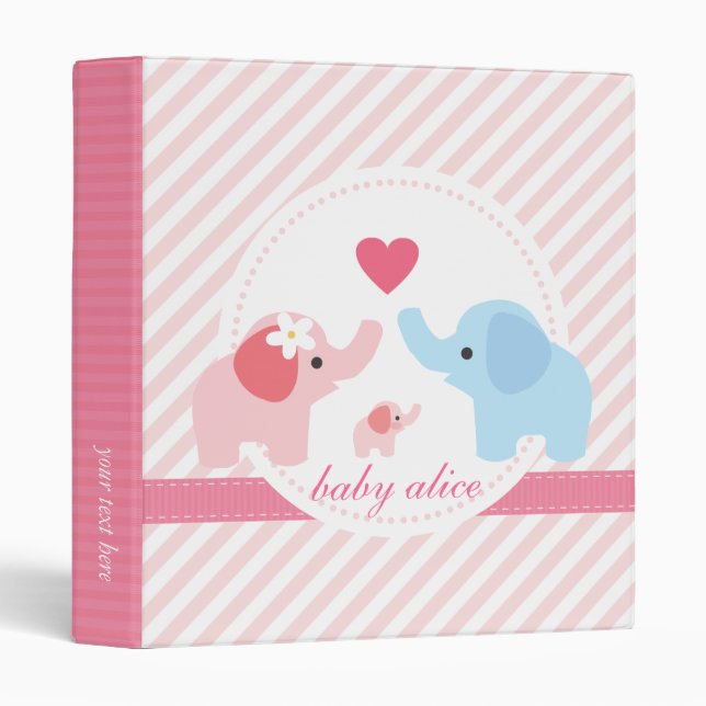 Elephant Parents and Baby Binder (Front/Spine)
