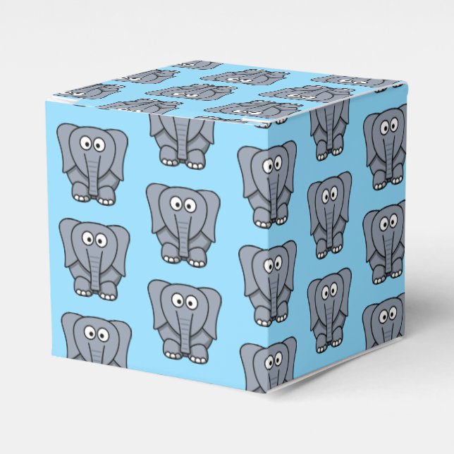 Elephant Party Favor Box (Front Side)