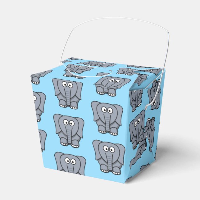 Elephant Party Favor Box (Front Side)