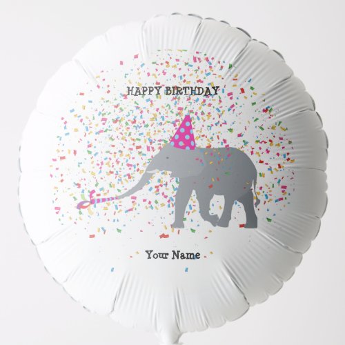 Elephant Partying _ Animals at Birthday Party Balloon