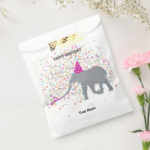 Elephant Partying - Animals at Birthday Party Favor Bag