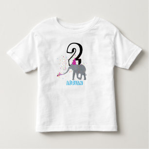 Elephant Partying - Animals Birthday Age Boy Girl Toddler T-shirt