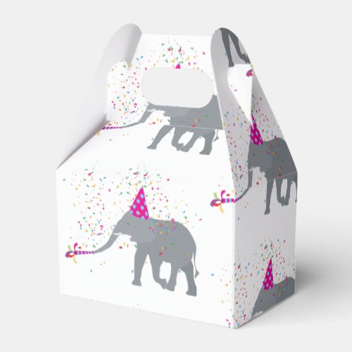 Elephant Partying _ Animals Having a Party Favor Boxes
