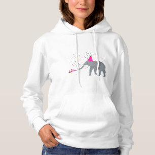 Elephant Partying - Animals Having a Party Hoodie