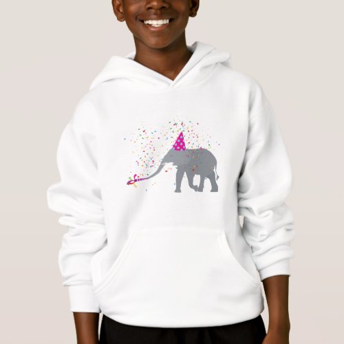 Elephant Partying _ Animals Having a Party Hoodie