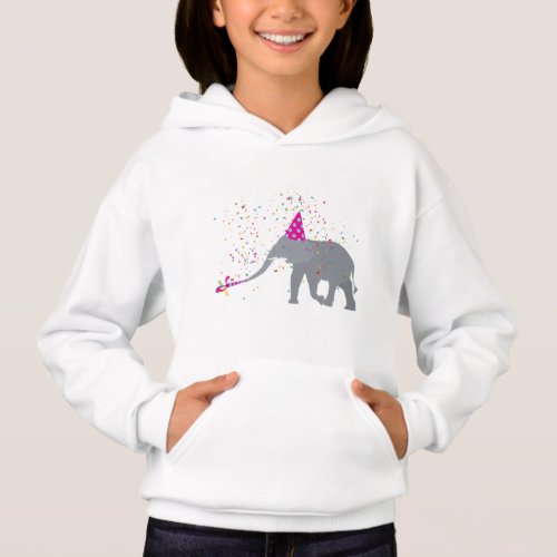 Elephant Partying _ Animals Having a Party Hoodie