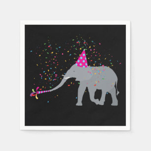 Elephant Partying - Animals Having a Party Napkins