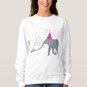 Elephant Partying - Animals Having a Party Sweatshirt