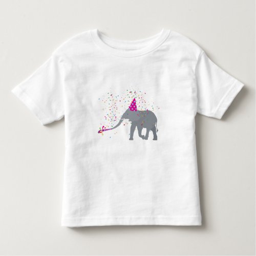 Elephant Partying _ Animals Having a Party Toddler T_shirt