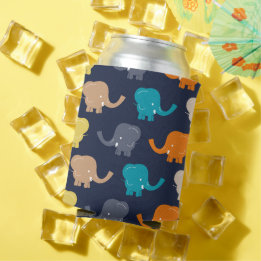 Elephant Pattern  Can Cooler