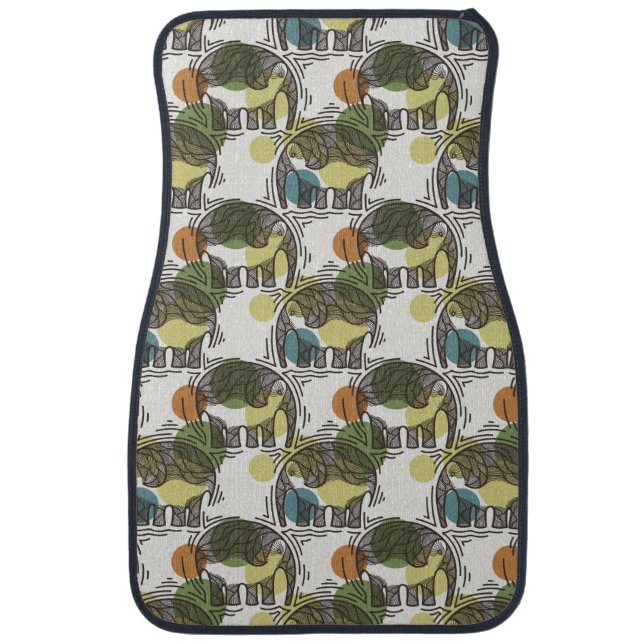 Elephant Pattern Car Mat (Front)