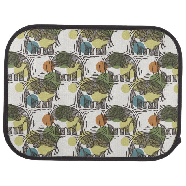 Elephant Pattern Car Mat (Rear)