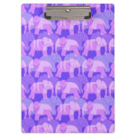 Elephant Pattern Clipboard - Purple at Zazzle