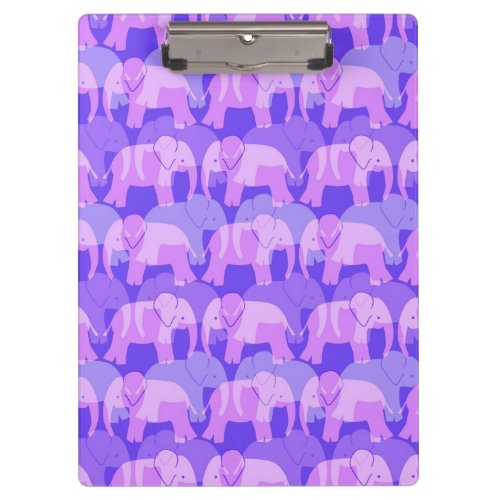 Elephant Pattern Clipboard _ Purple