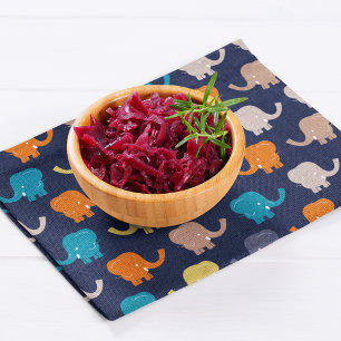 Elephant Pattern Cloth Placemat