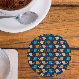Elephant Pattern  Coaster Set