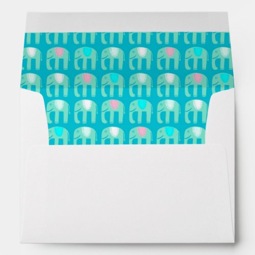 Elephant Pattern Cute Custom BABY SHOWER  Envelope