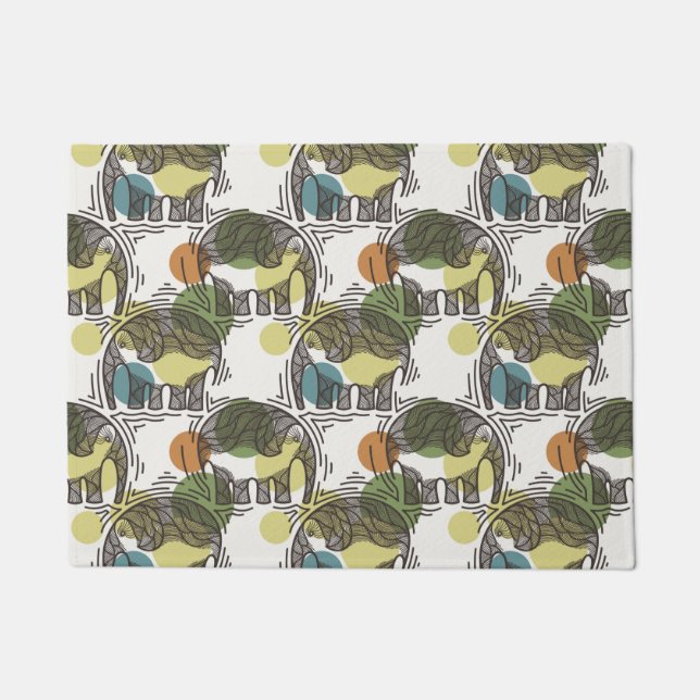Elephant Pattern Doormat (Front)