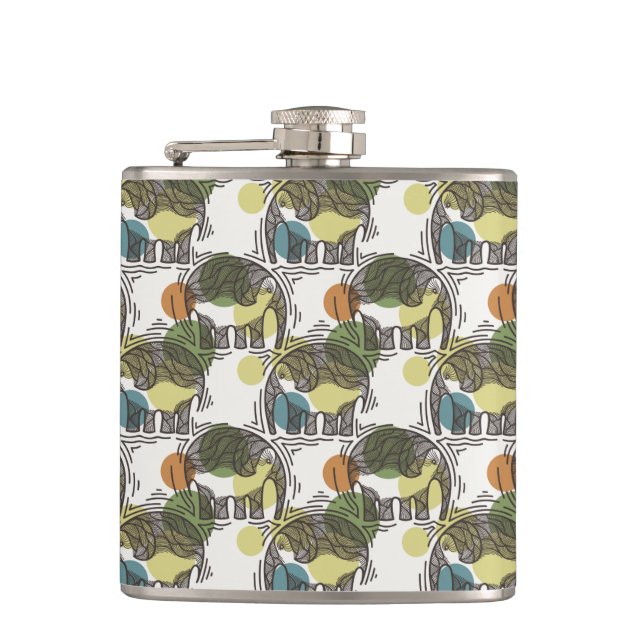 Elephant Pattern Flask (Front)