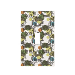 Elephant Pattern Light Switch Cover
