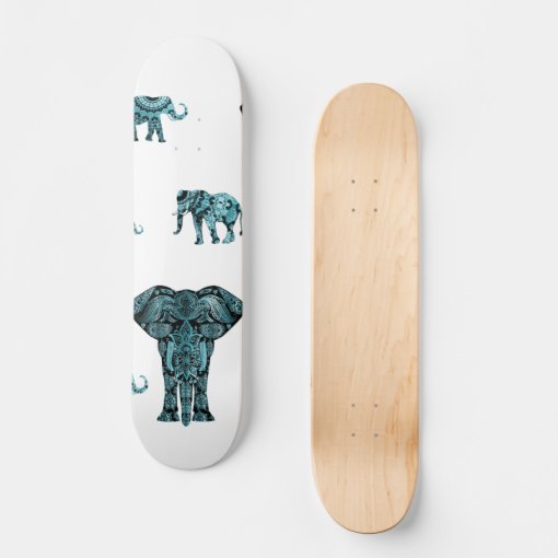 Elephant Pattern Skateboard Deck Zazzle