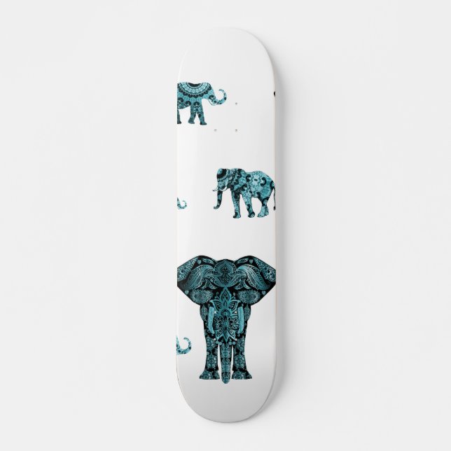 Elephant Pattern Skateboard Deck (Front)