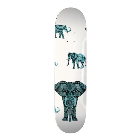 Elephant Pattern Skateboard Deck