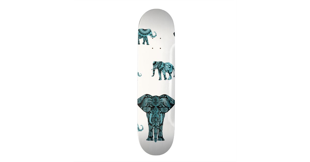 Elephant Pattern Skateboard Deck
