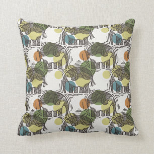 Elephant Pattern Throw Pillow