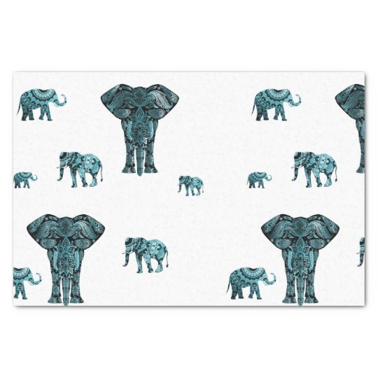 Elephant Pattern Tissue Paper | Zazzle.com