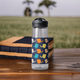 Elephant Pattern  Water Bottle