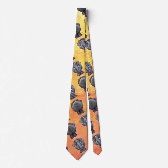 Elephant Patterns Tie (Front)