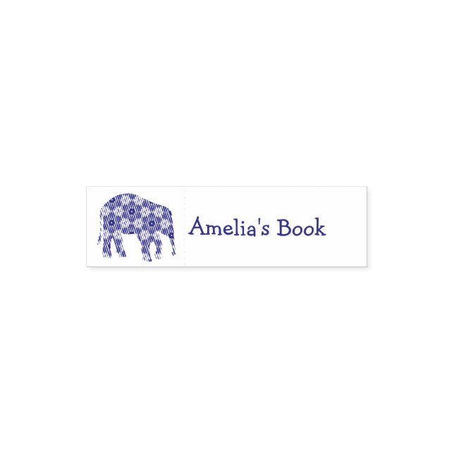  Elephant Personalized Bookplate  Self-inking Stamp (Design)