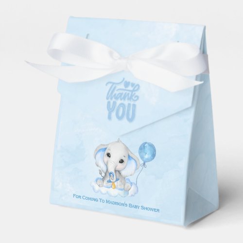 Elephant Personalized  Boys Baby Shower  Favor Boxes