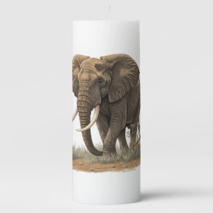 Elephant Pillar Candle