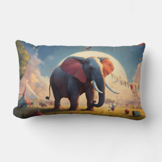 "Elephant Pillow, Baby Gift, Young Man" Lumbar Pillow