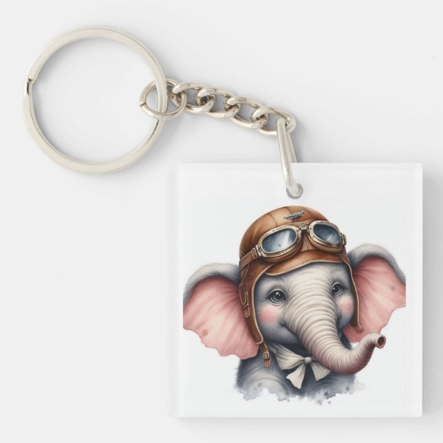 Elephant Pilot Keychain (Front)