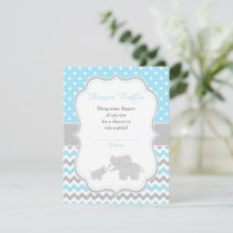 Elephant Pink and Gray Baby Shower Enclosure Card