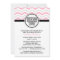 Elephant Pink Gray Chevron Baby Shower Invitations