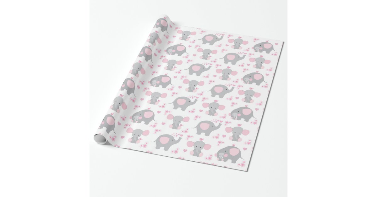 baby girl baby shower wrapping paper
